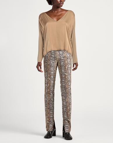 Manila Grace Woman Top Camel Size 6 Viscose