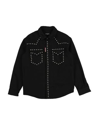 Kid Shirt Black Size 10 Cotton, Elastane