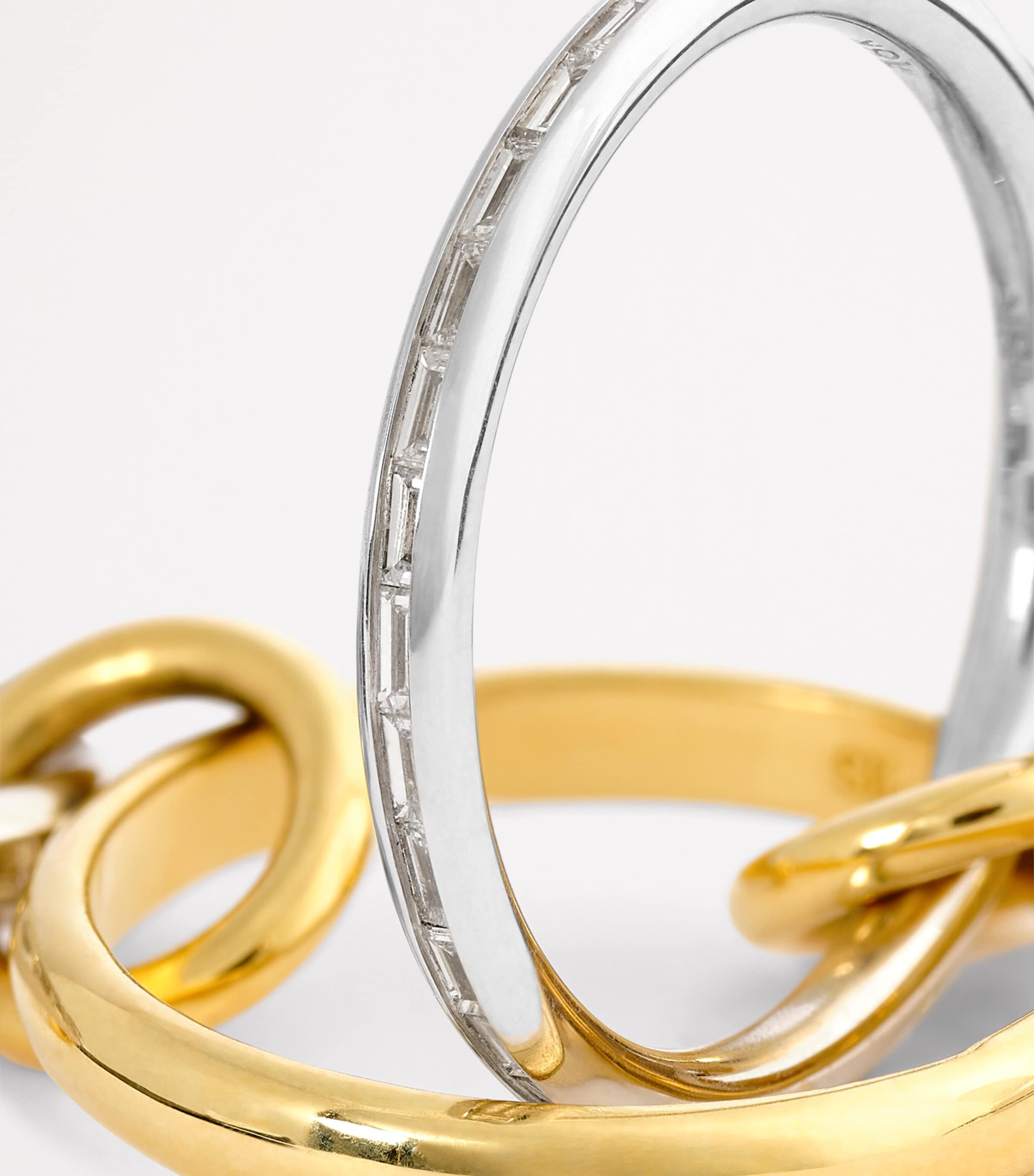 Yellow Gold, White Gold and Diamond Naima Ring