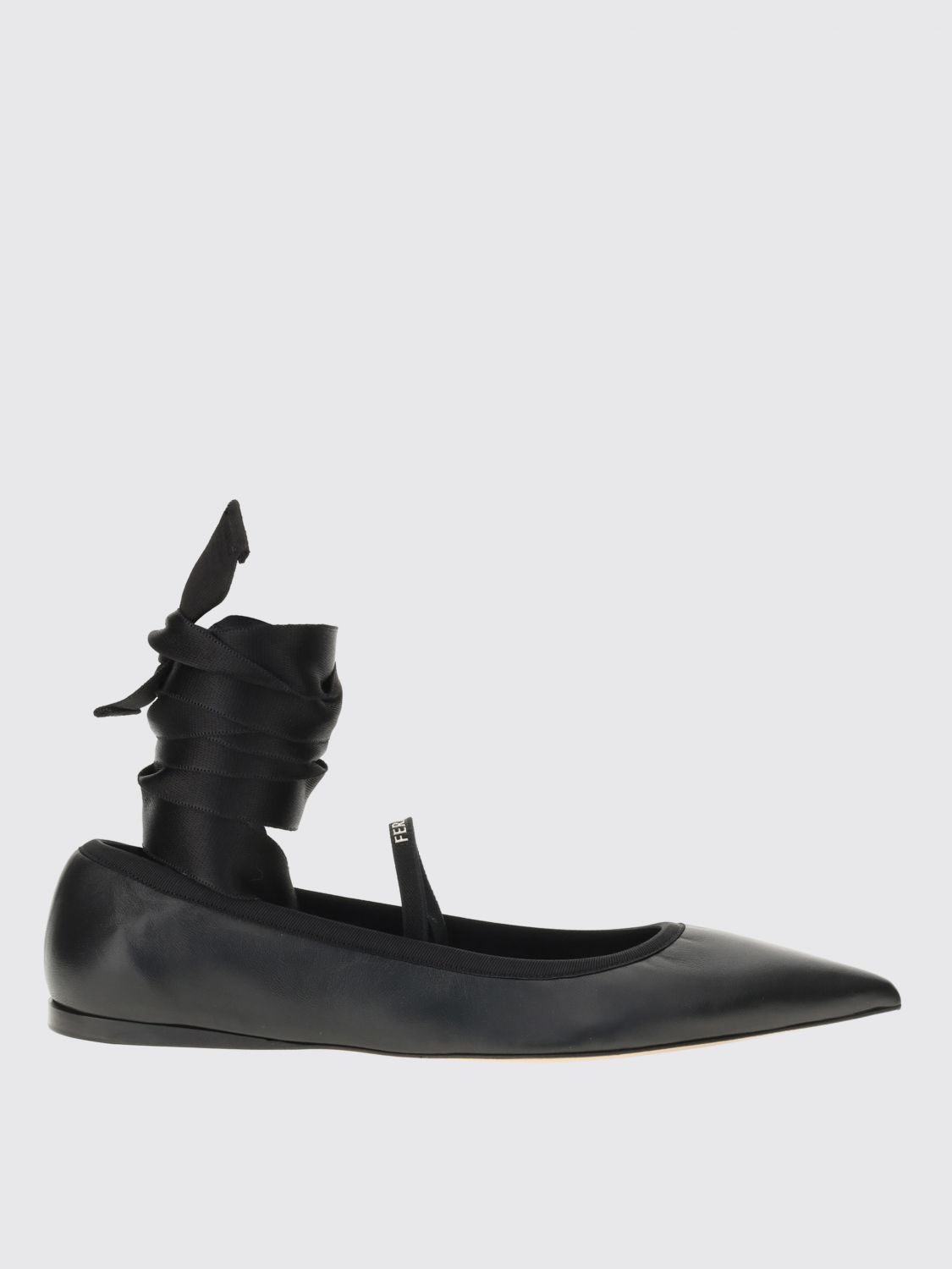 Ballet Flats FERRAGAMO Woman color Black