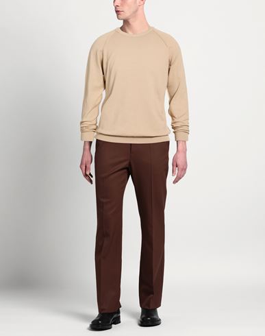 Man Sweater Beige Size L Cotton, PBT