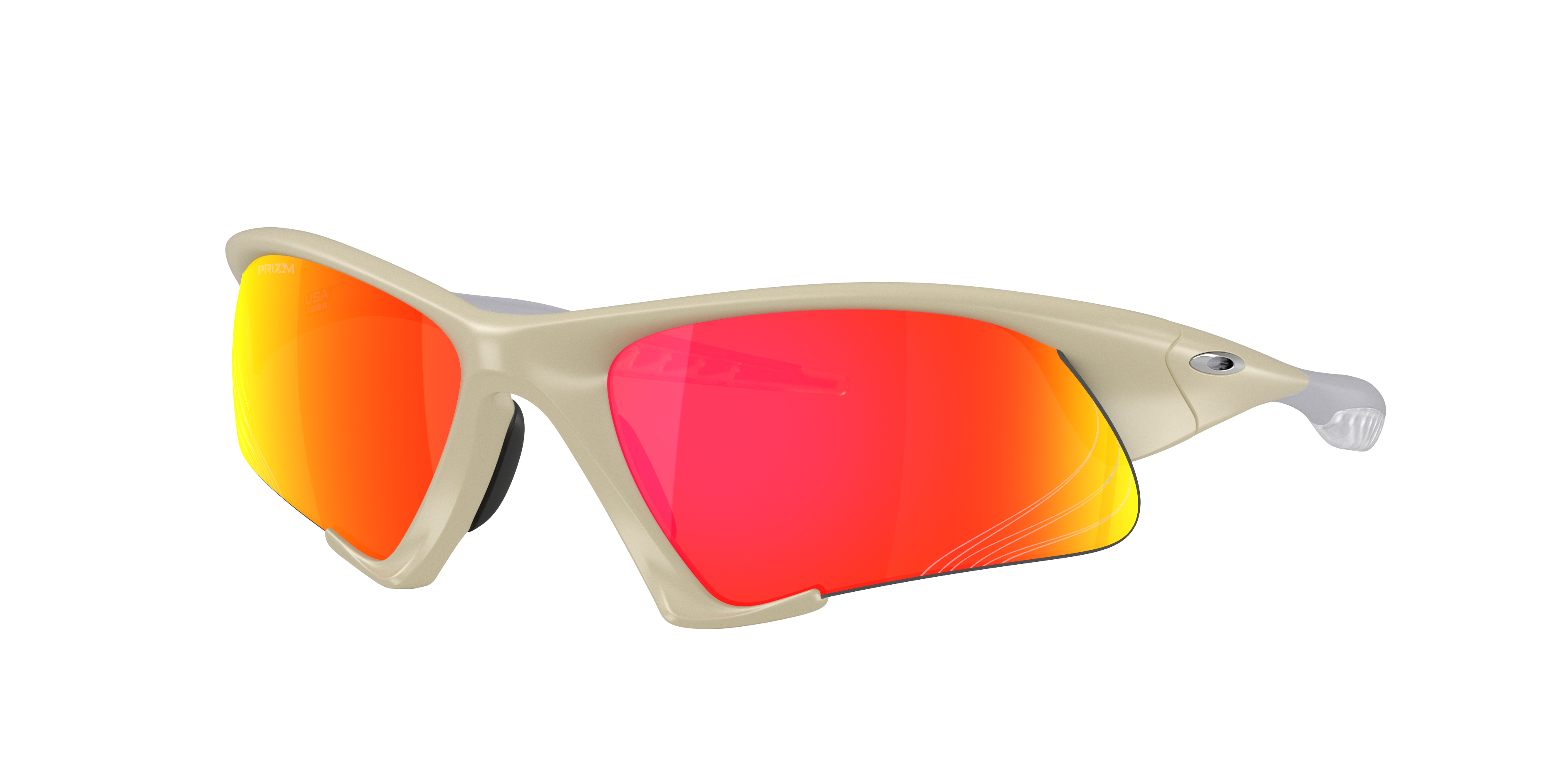 OAKLEY Unisex Sunglasses OO9532 Suture Jacket® - Frame color: Matte Sand, Lens color: Prizm Ruby