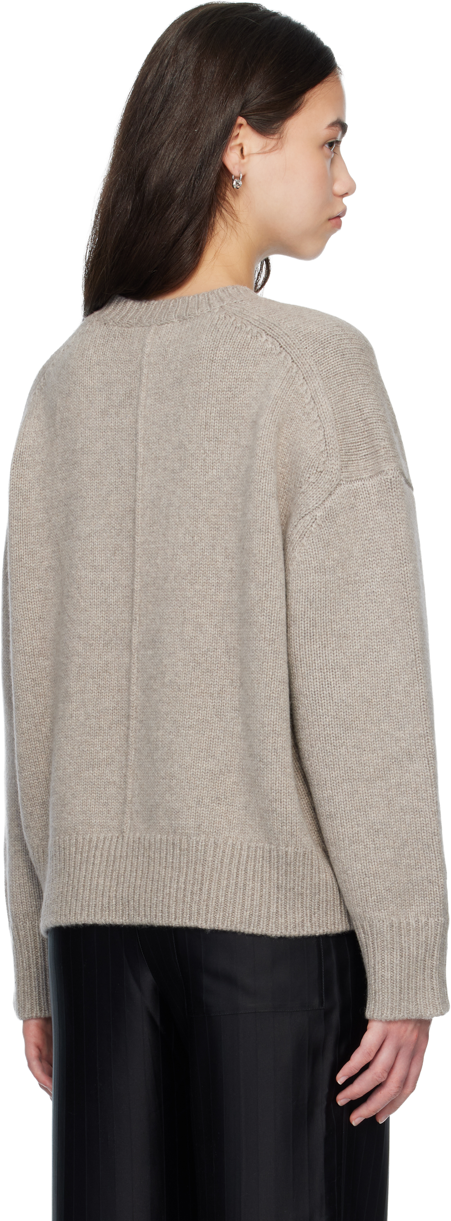 Taupe PIA Oversized Cashmere Sweater