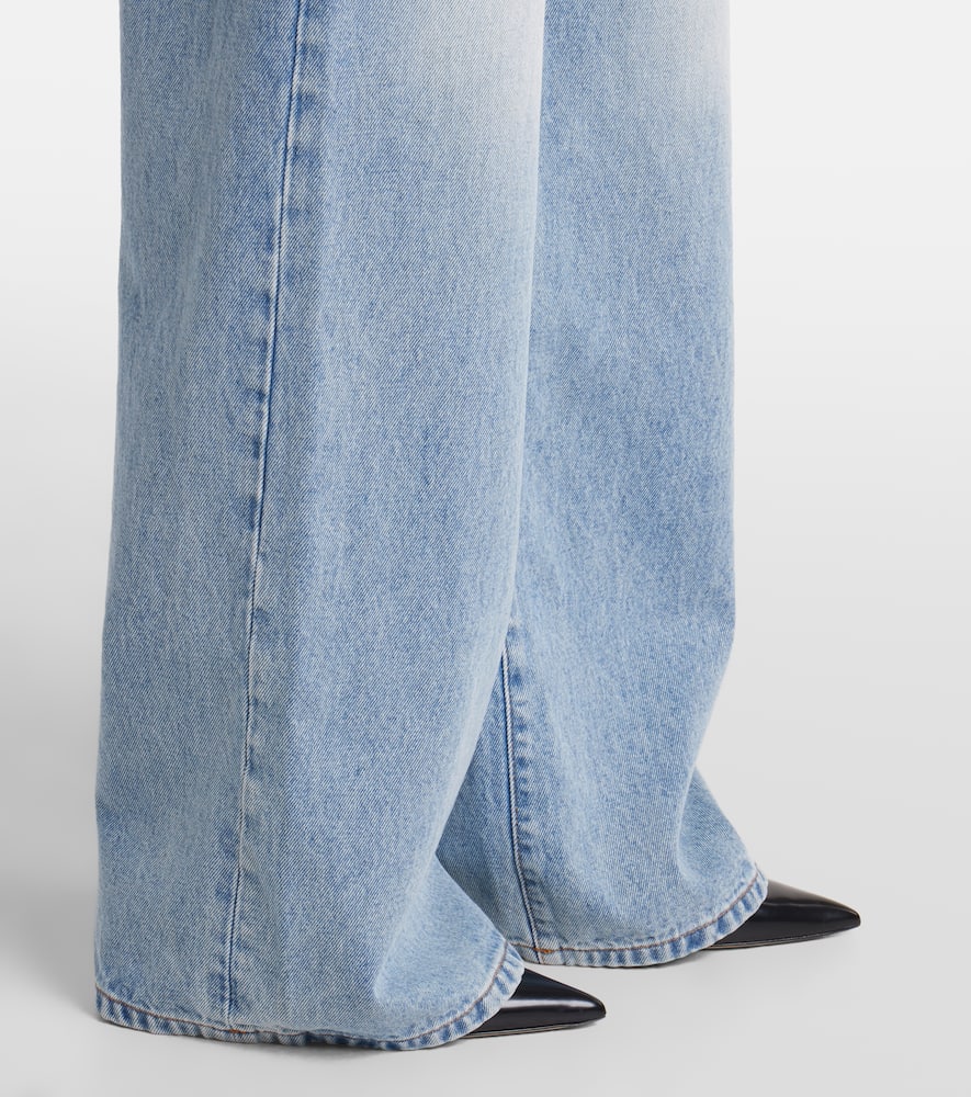 Mid-rise wide-leg jeans