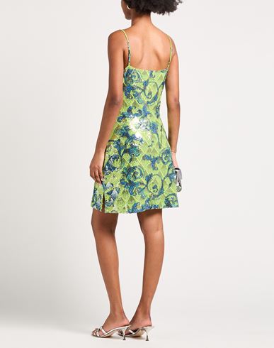 Woman Mini dress Lime green Size 6 Polyester, Elastane