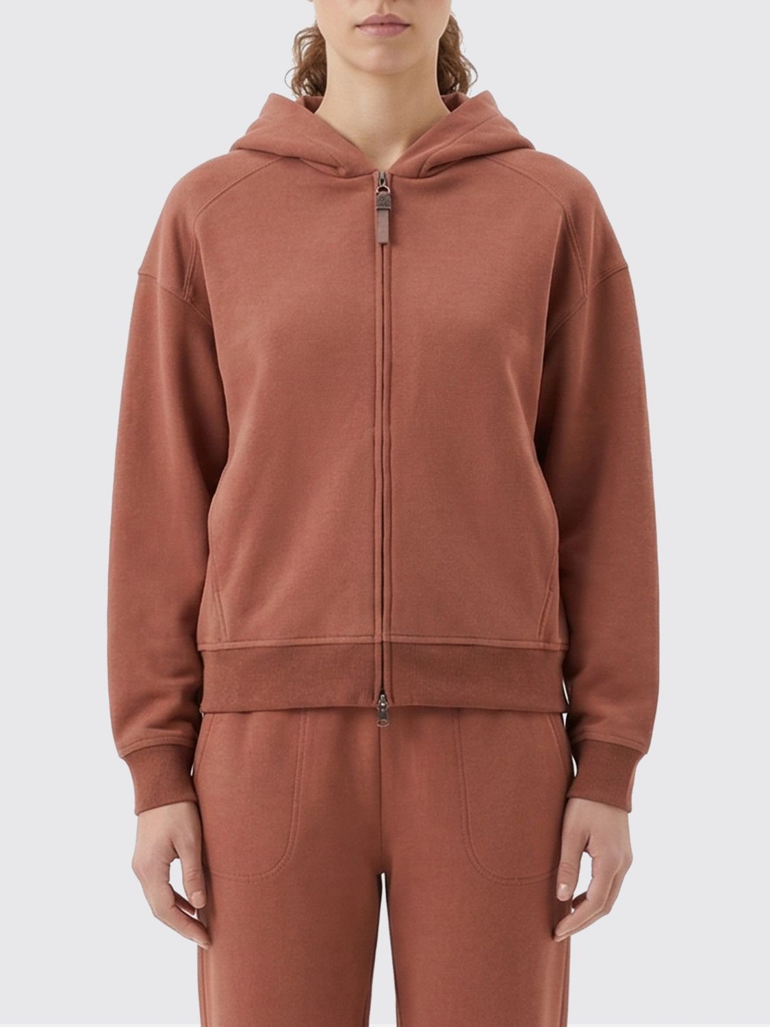 Sweatshirt Woman color Burnt