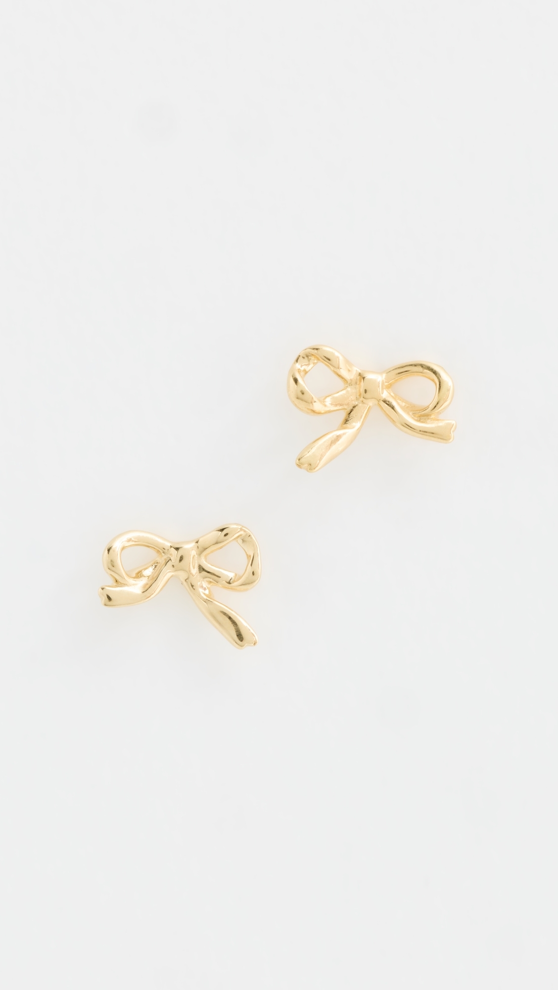 Demi Mini Bow Stud Earrings Gold One Size