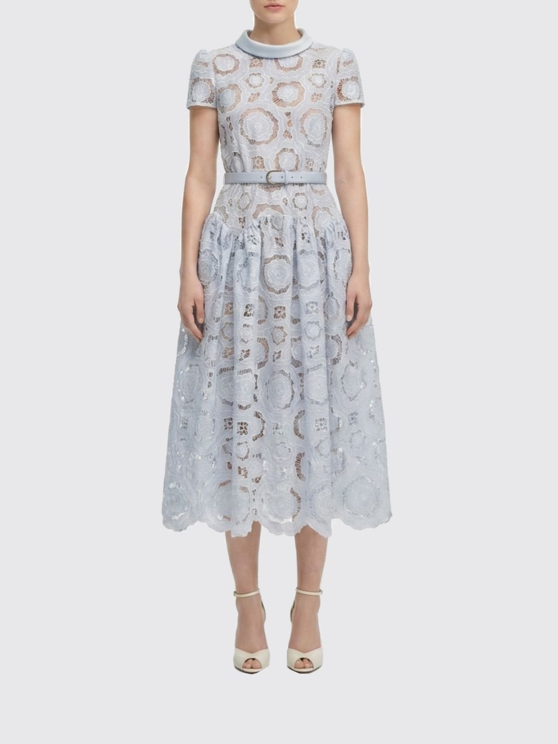 Floral Lace Midi Dress