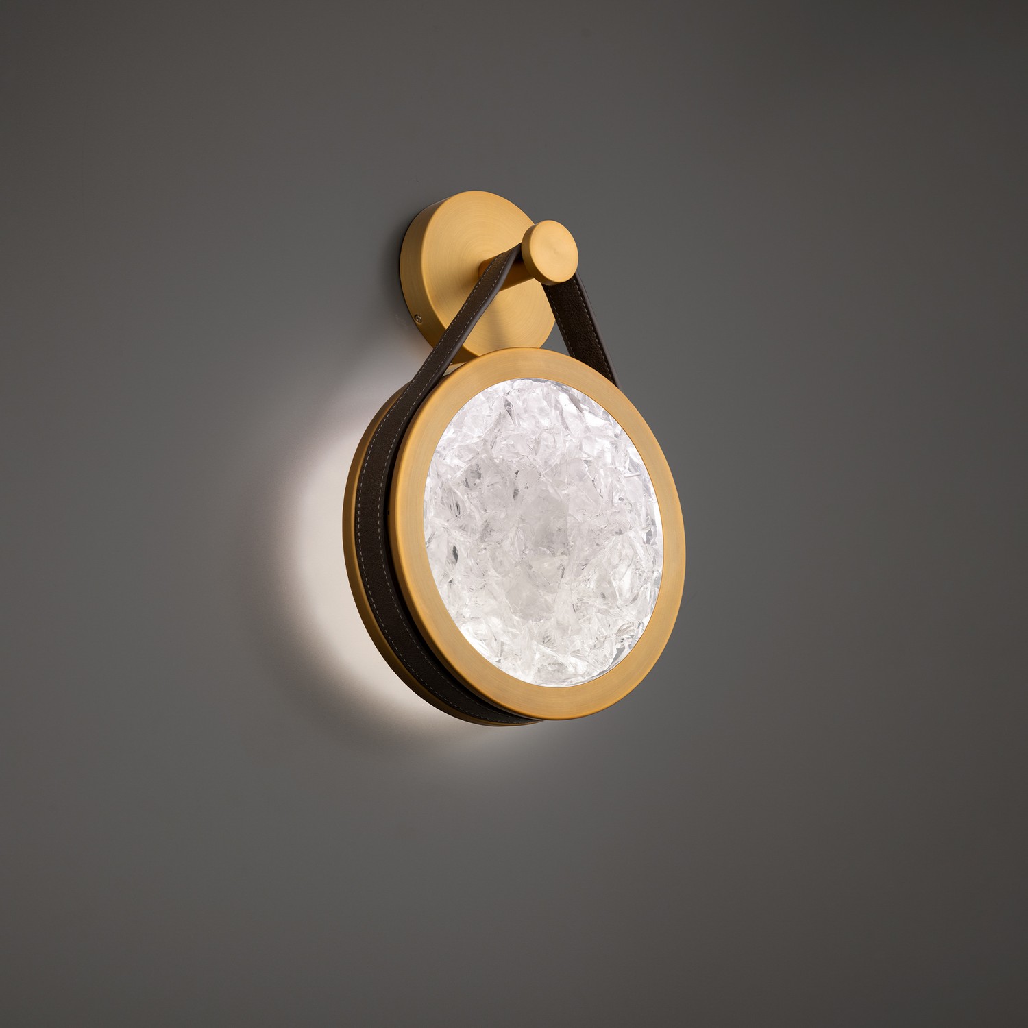 Warm Browged Brass LED Wall Sconce from the Clare Collection