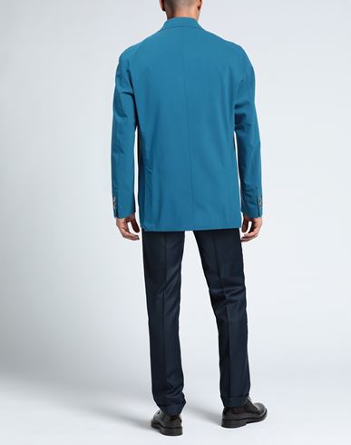 Man Blazer Azure Size 38 Virgin Wool, Elastane