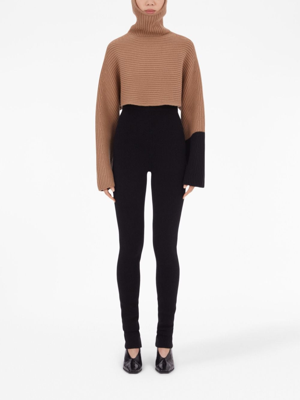 - Cashmere Cropped Hoodie