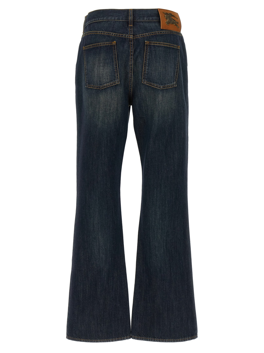 Blue Flared High Rise Jeans