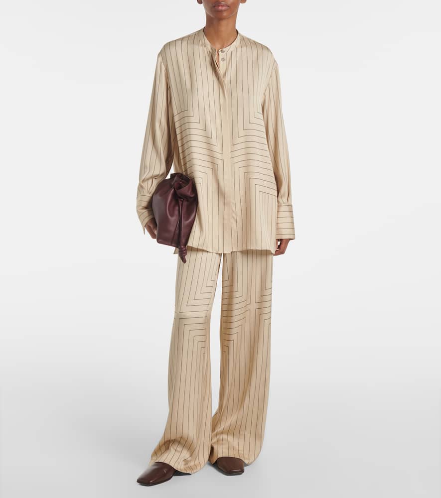 Hulin silk-blend wide-leg pants