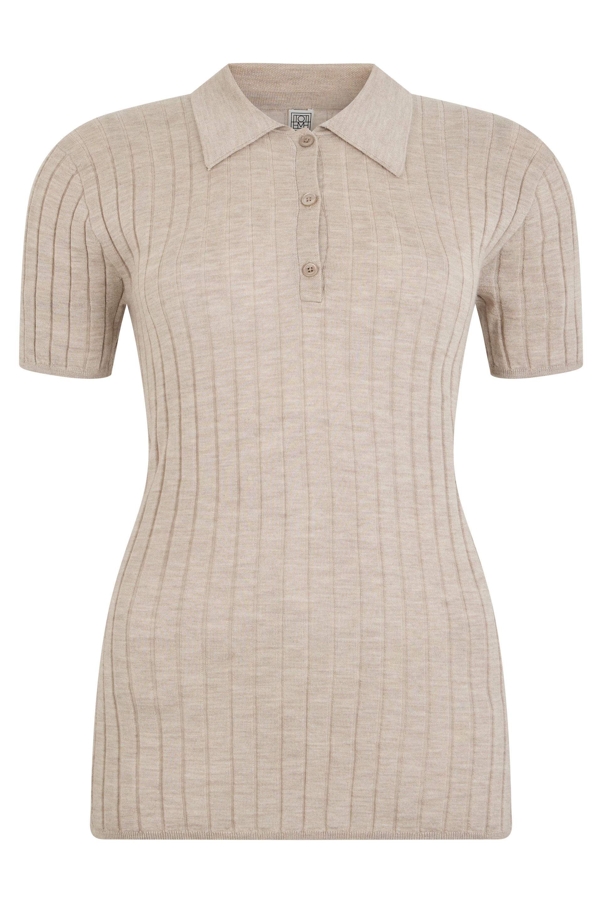 Totême Silk & Cashmere Ribbed Polo Sweater for Women