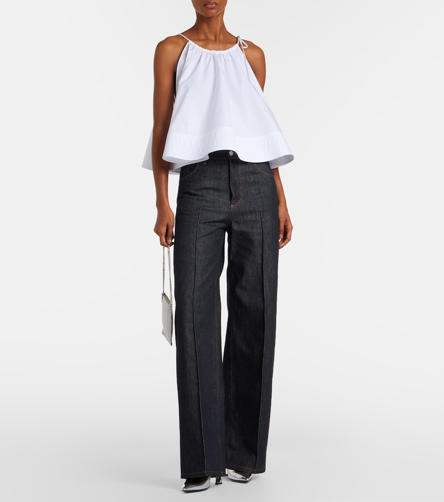Cotton poplin tank top