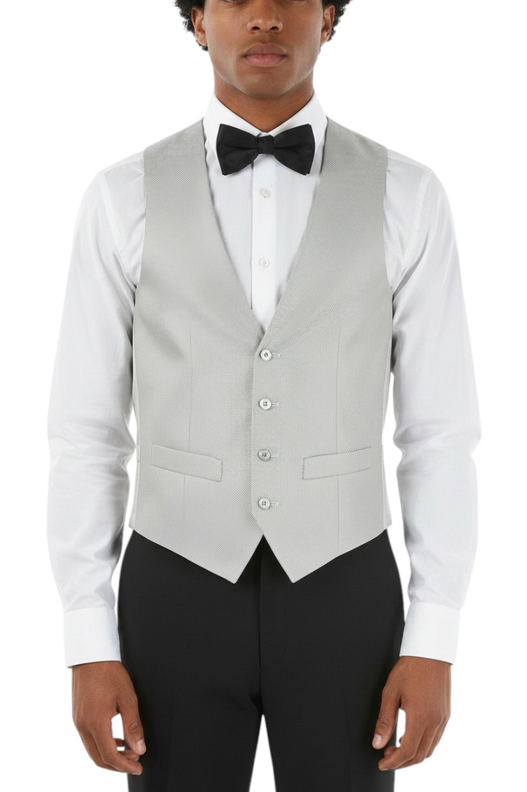 Grey V Neck Waistcoat