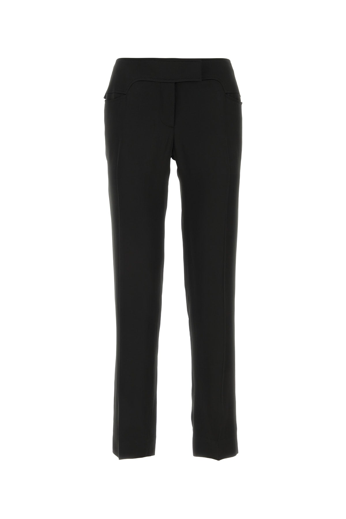 Tailored Wool Trousers — Black