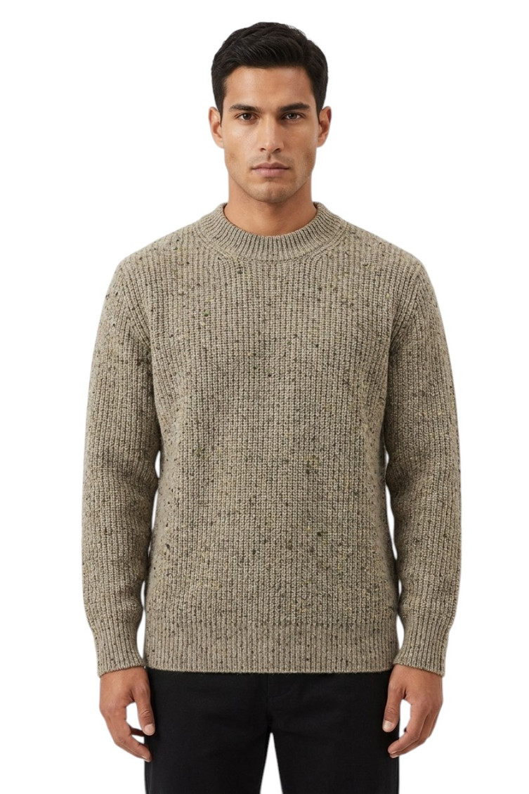 Taupe Crew Neck Sweater