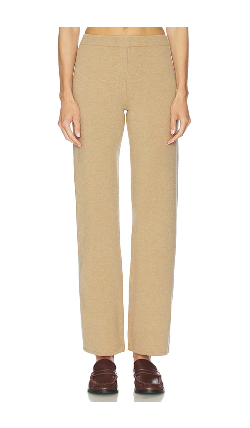 L'Academie by Marianna Berke Knit Pant in Brown. XL. Also in L, M, S