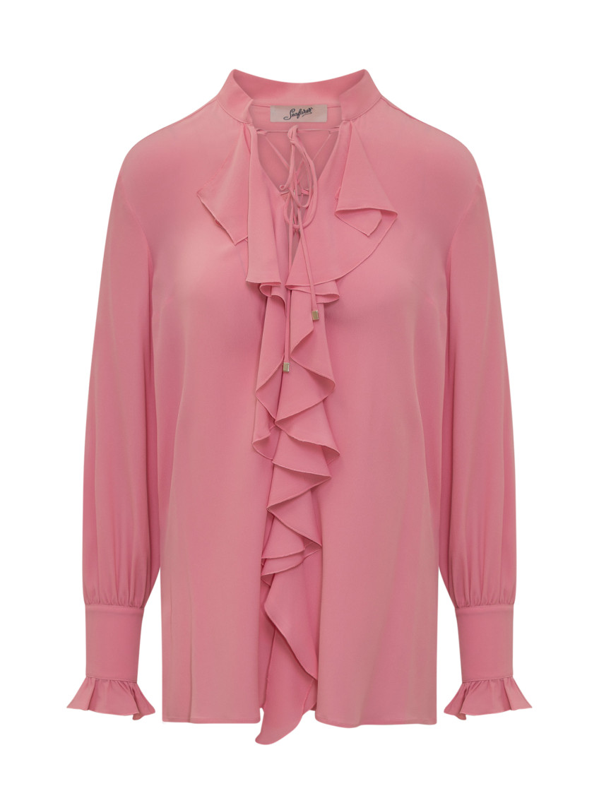 Pink Band Collar Top