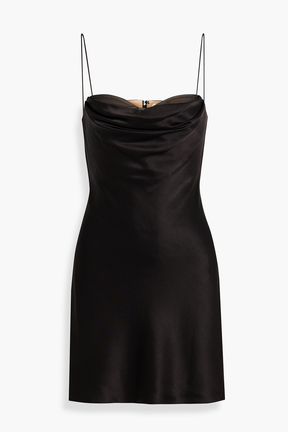 Alice Olivia - Sumiko draped tulle-paneled satin mini dress