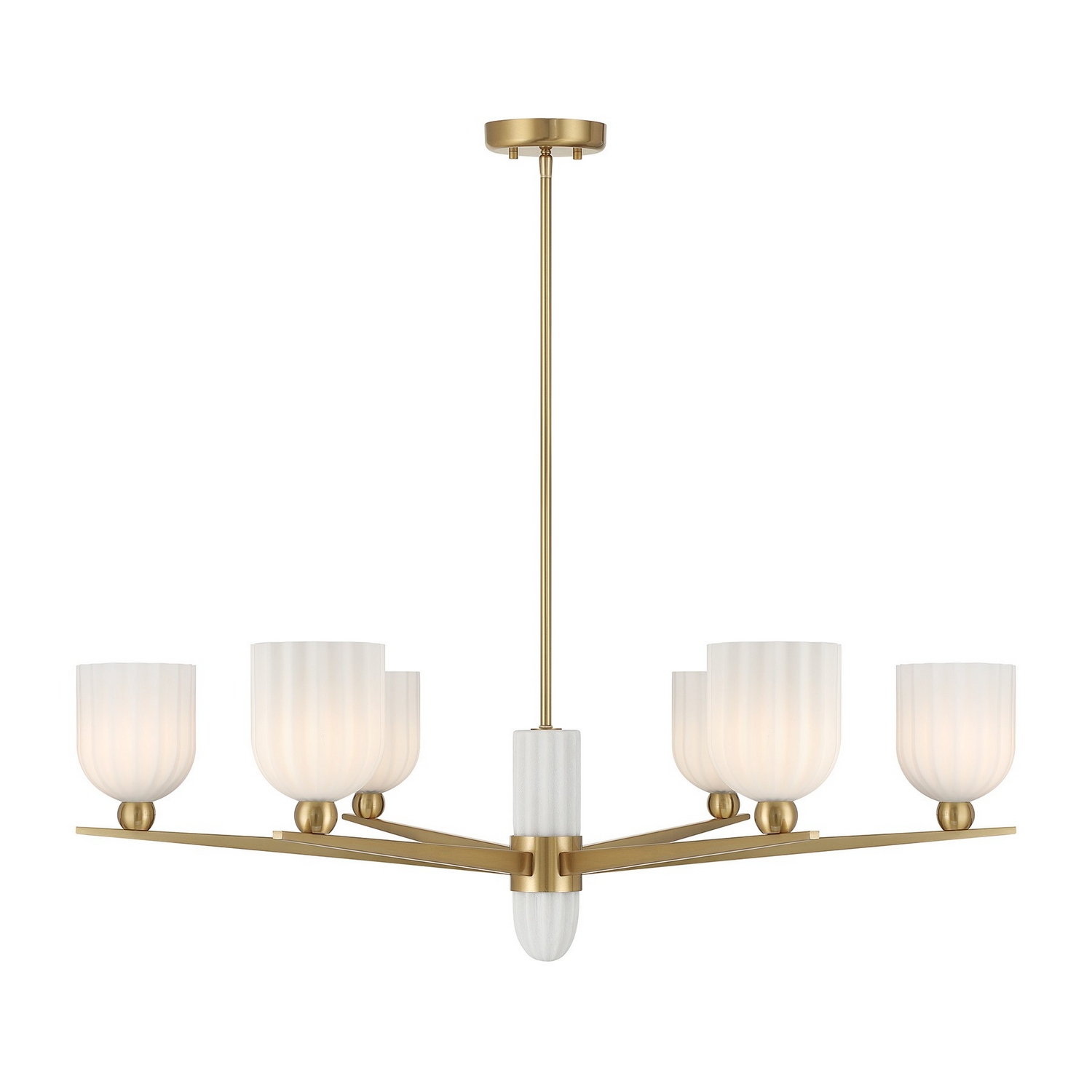 Collier 6-Light Chandelier in Warm Bra