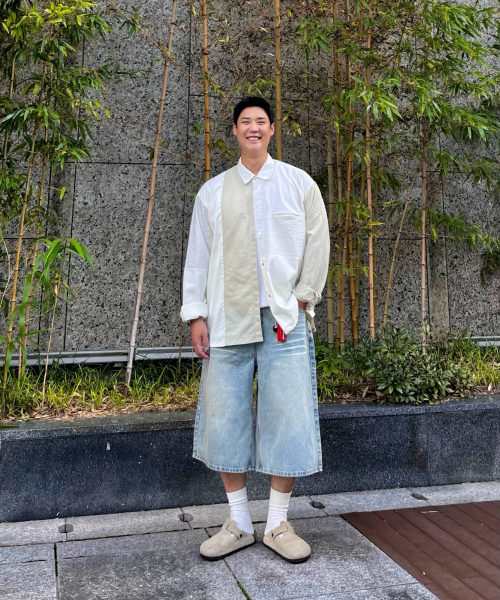 Washed Bermuda Denim Pants