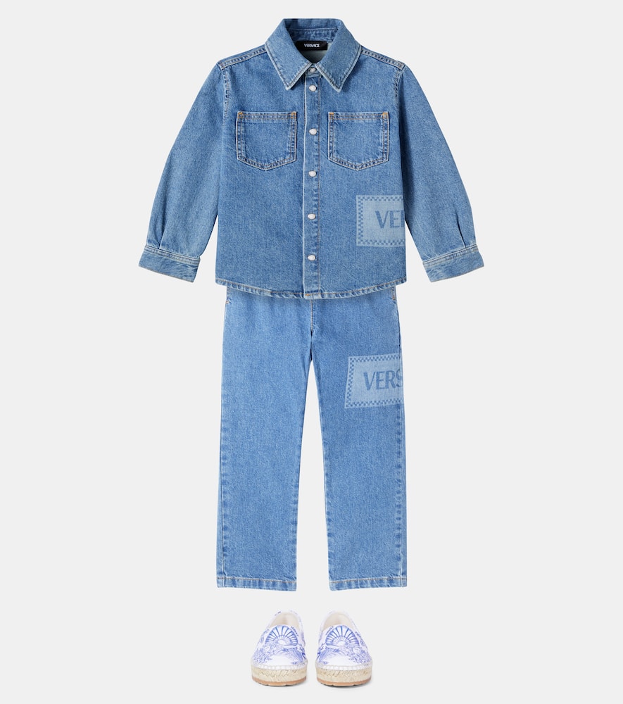 Logo denim shirt