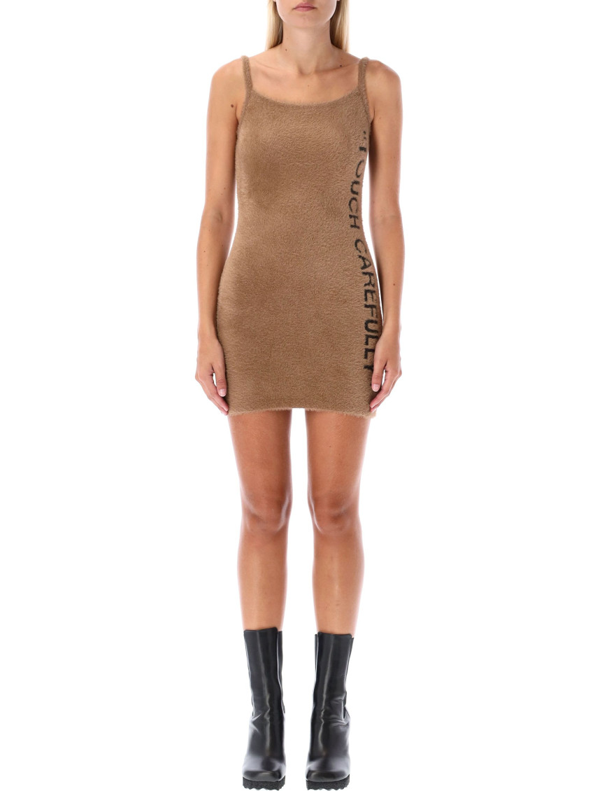 Quote Fuzzy Mini Dress