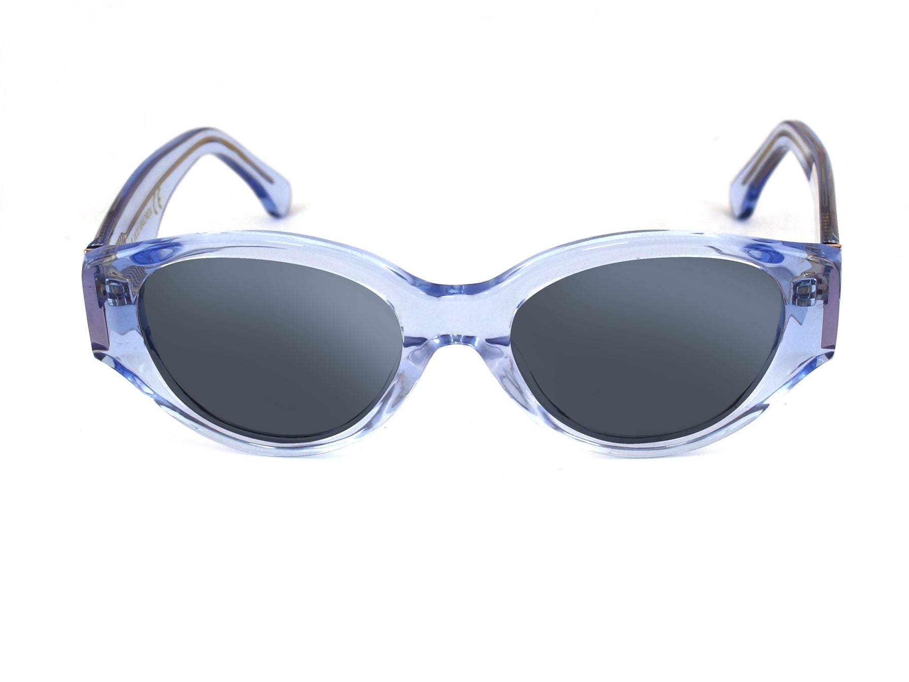 XLAB Unisex MAIORCA Montature da vista Acetato Azzurro Rotonda Demo