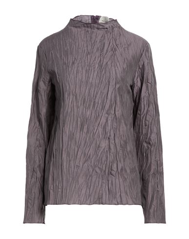 Woman Top Dark purple Size 10 Lyocell, Silk