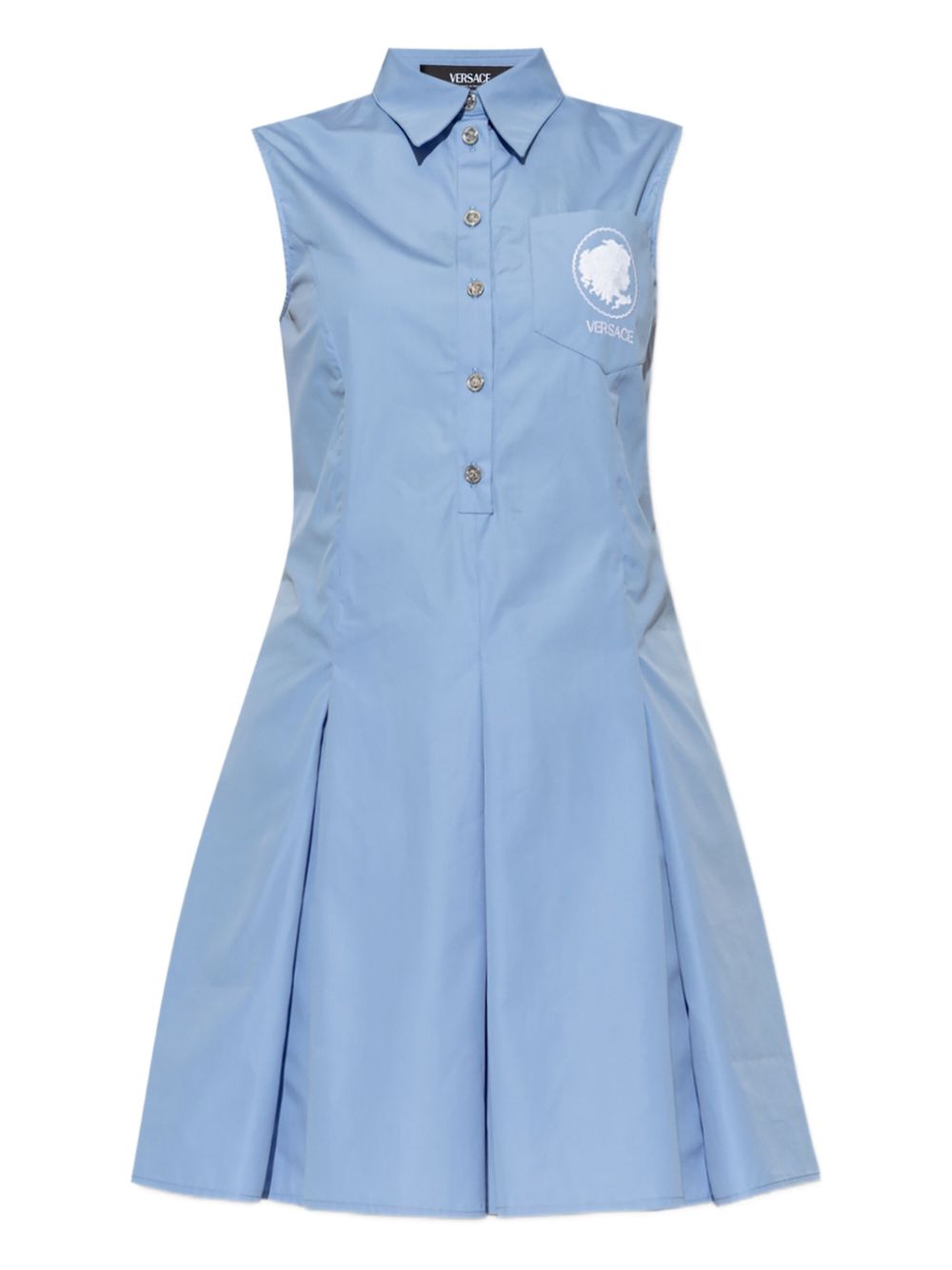 Versace button-up sleeveless dress - Blue
