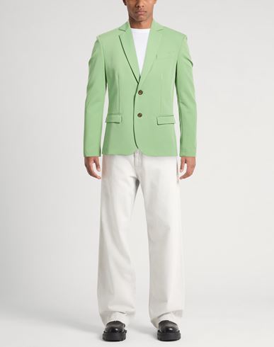 Man Blazer Green Size M Polyester, Viscose, Elastane