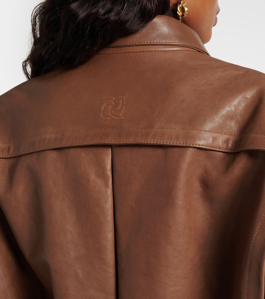 Oversized leather jacket