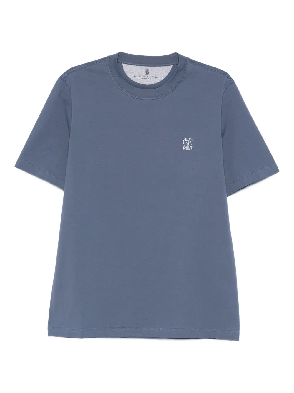 Logo-Embroidered T-Shirt — slate blue