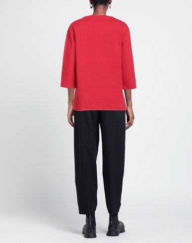 Woman Sweatshirt Red Size M/L Cotton, Elastane