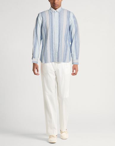 Man Shirt Blue Size L Linen