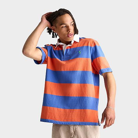 Men's Ralph Lauren Polo Sport Multi Stripe Polo Shirt in Orange