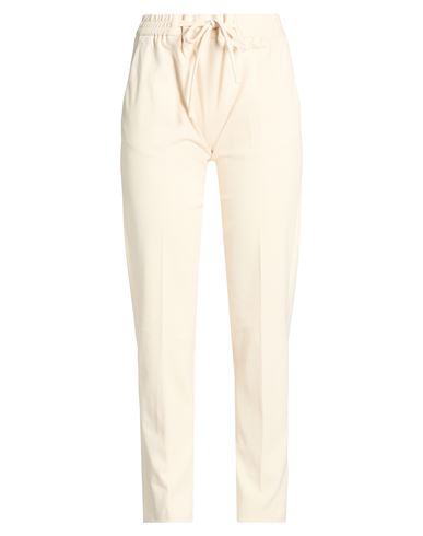 Woman Pants Beige Size 6 Cotton, Elastane