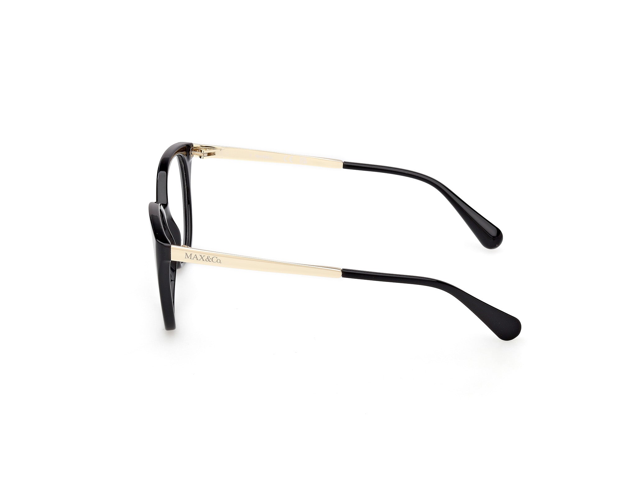 MAX&Co Mujer MAX&Co MO5200 001 Monturas ópticas Inyectado Negro Redonda Norma