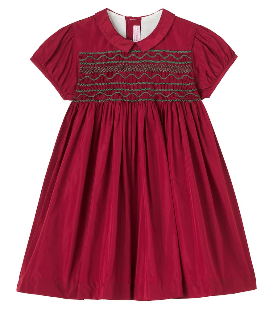 Victoria smocked taffeta dress