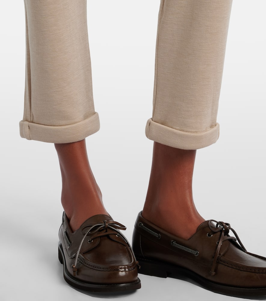 Monili cotton and silk-blend sweatpants