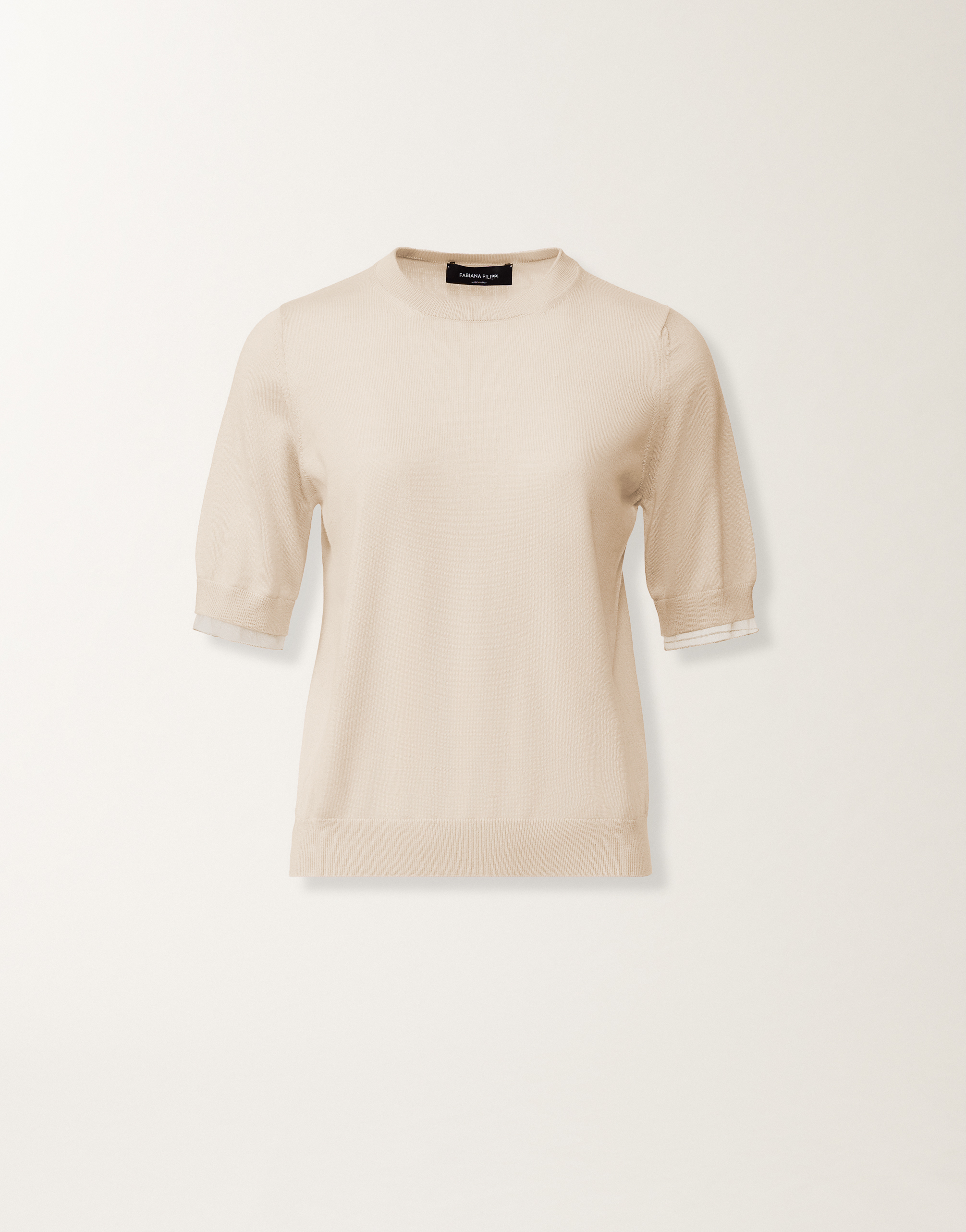 Wool and cotton sweater, butter
