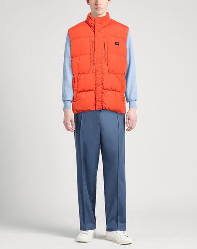 Man Vest Orange Size L Nylon, Elastane
