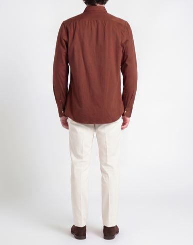 Man Shirt Light brown Size 16 Cotton