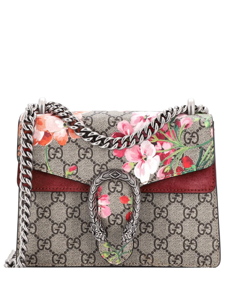 Dionysus Bag Blooms Print Gg Coated Mini (Authentic Pre-Loved)