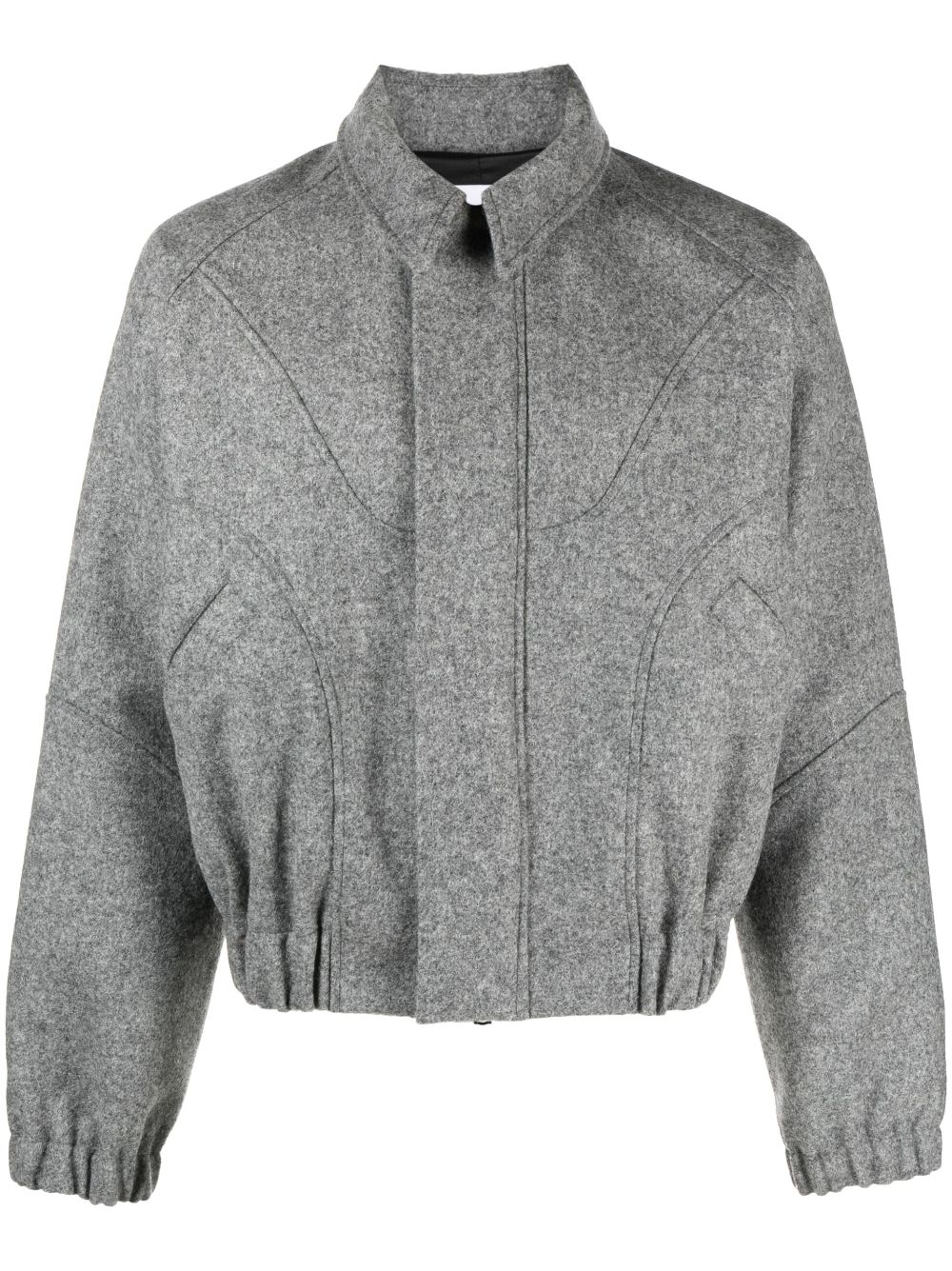 Ji Ji panelled zipped bomber jacket - Grey