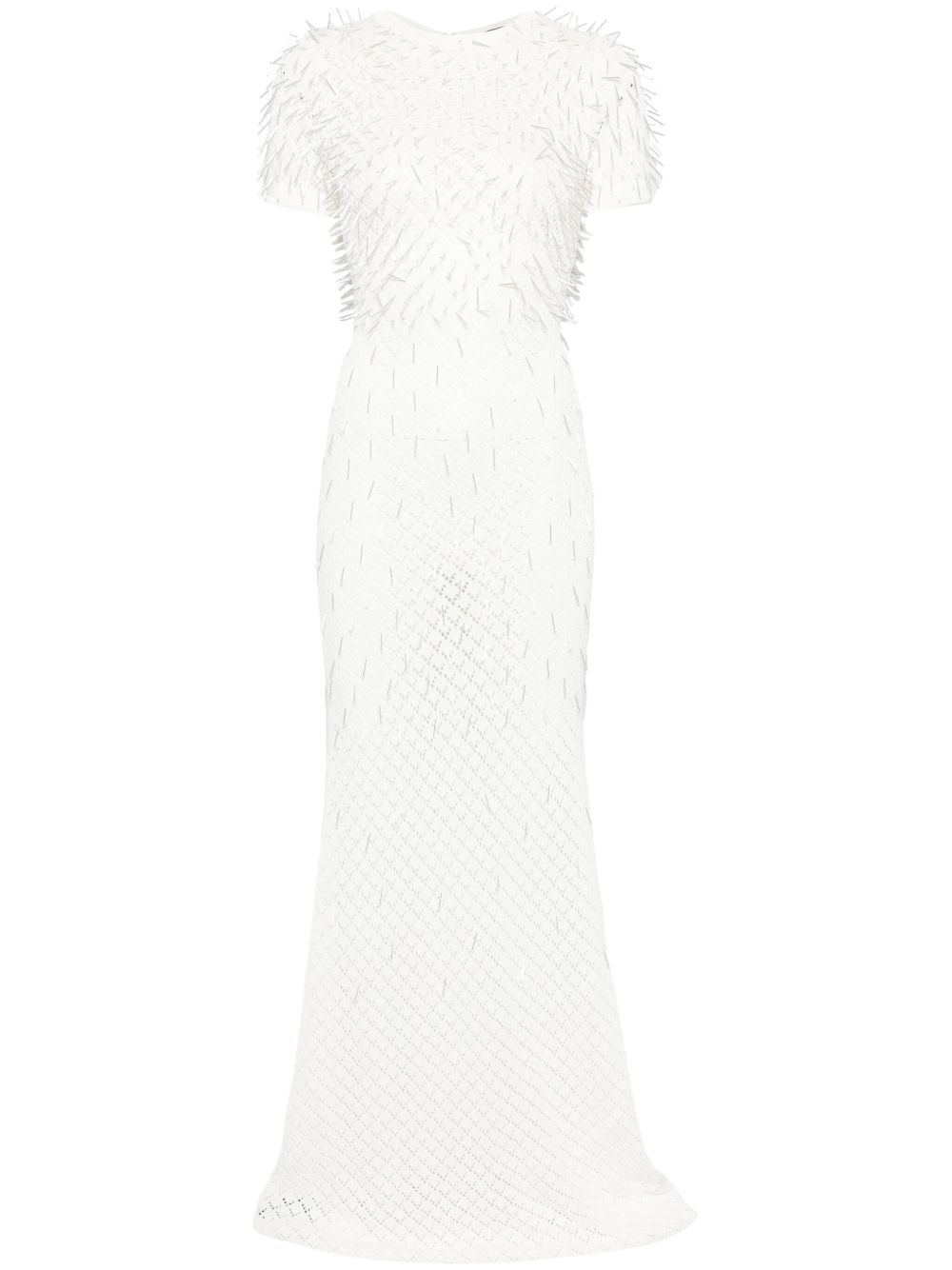 Knitted maxi dress - White