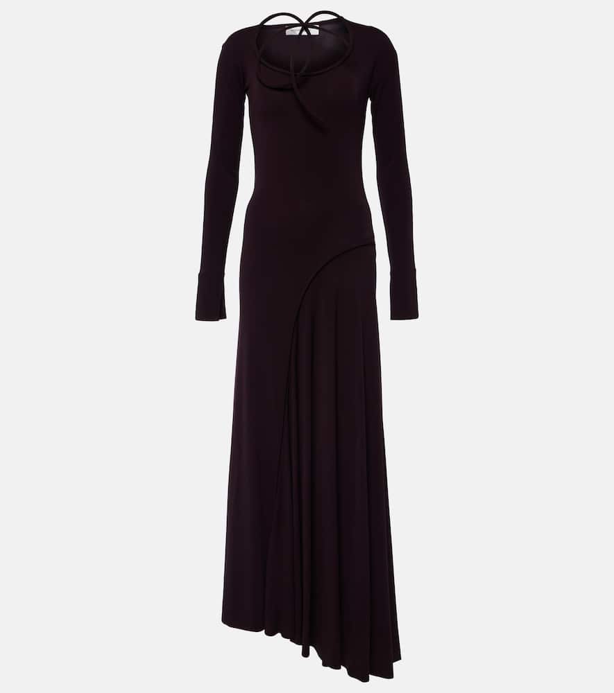Twist-detail jersey gown