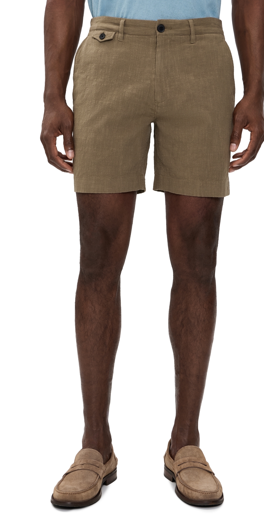 Slub Cotton Moore Shorts Moss Green